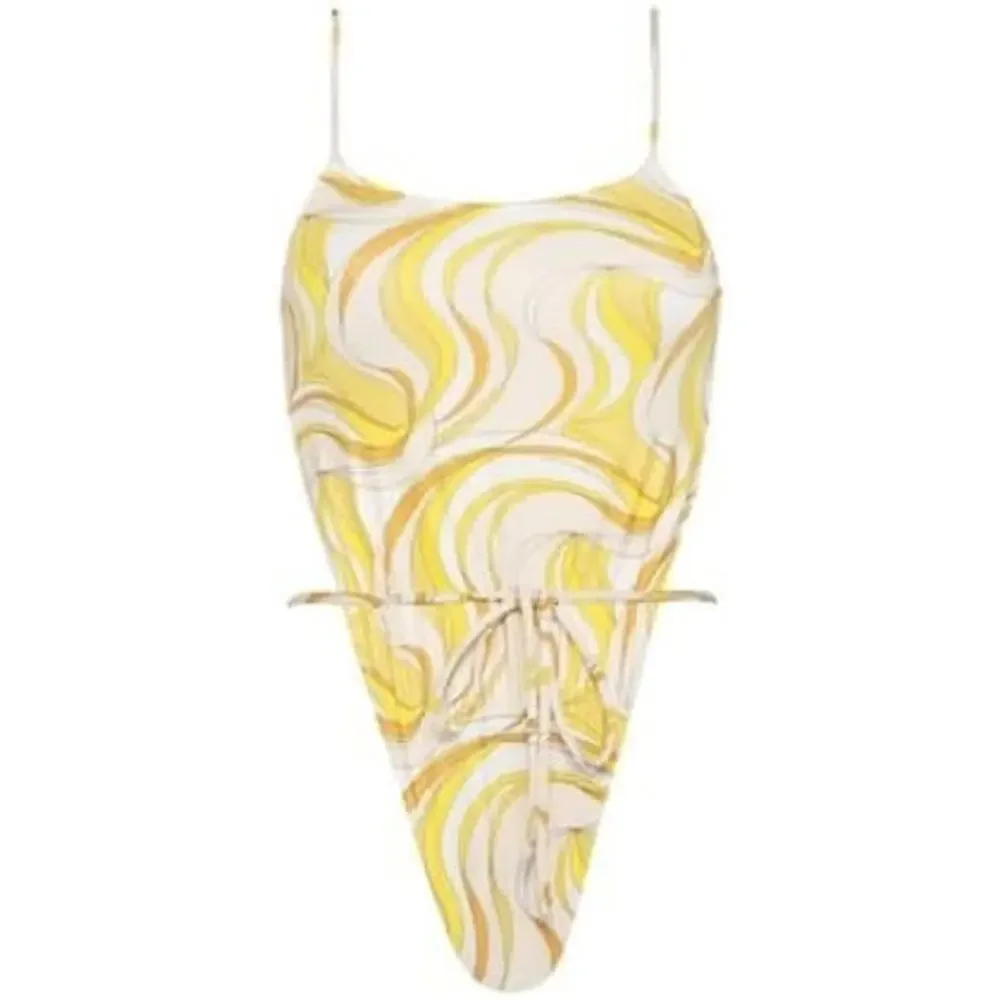 Monica Hansen Beachwear NWT Vintage Chic Violet Suede Strap One‎ Piece Swimsuit